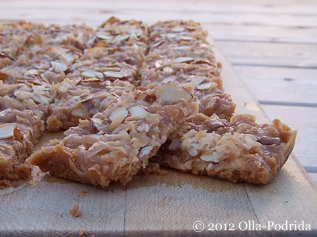 OllaPodrida Chewy Toffee Almond Bars