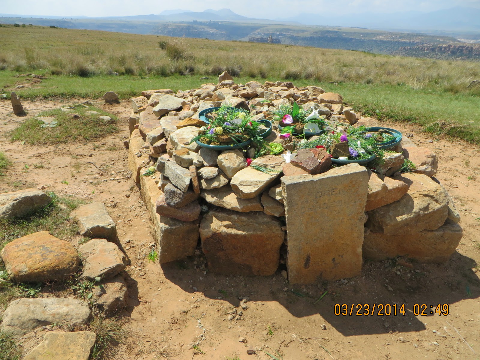 Mountain Top Gravesite of Moshoe-shoe 1st, founder of Lesotho