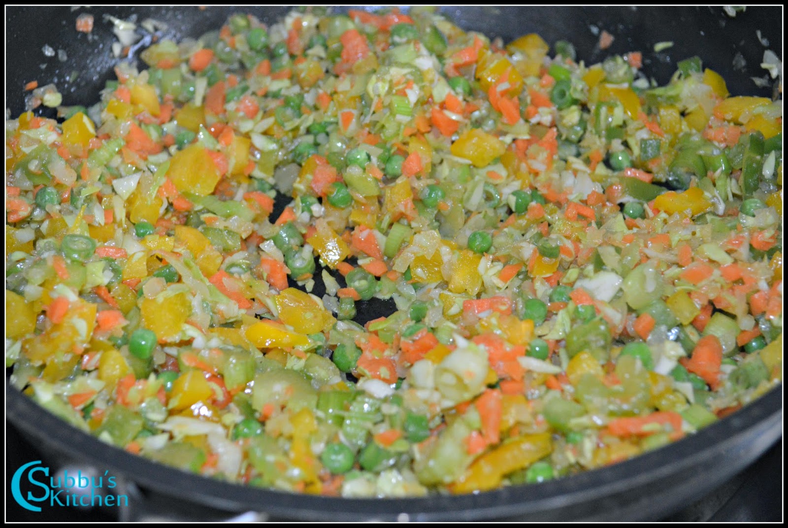 Chinese Vegetable Fried Rice Recipe Subbus Kitchen