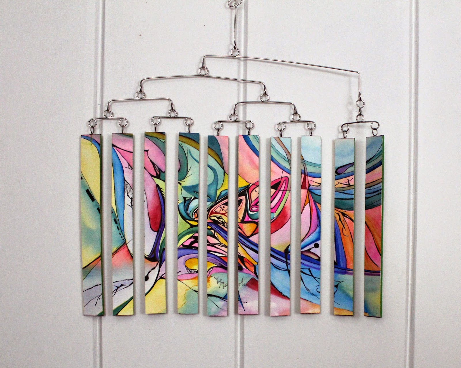 Watercolor Paintings and Mobiles by Carolyn Weir New Moving Paintings