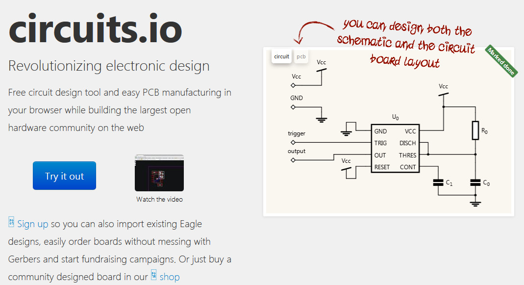 REEA Diseño de placas PCB Online con Circuits.io
