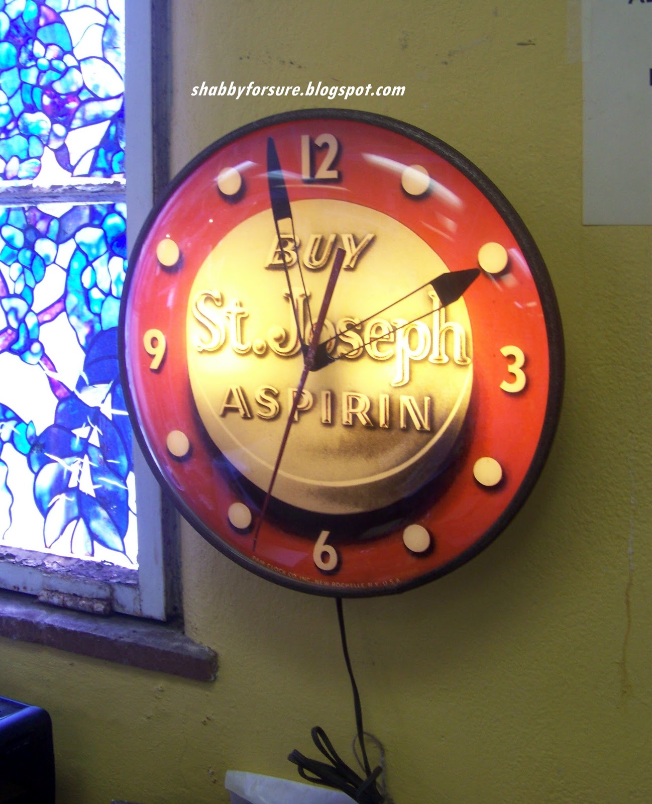 Shabby For Sure Advertising Clock For Sale
