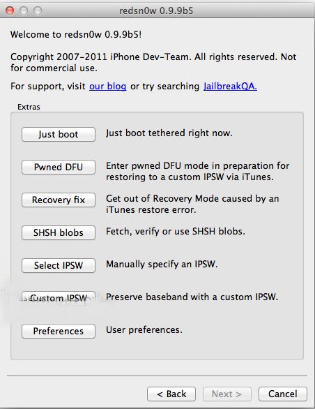 Jailbreak iOS 5.1 using Redsn0w 0.9.10b6 screenshot 04