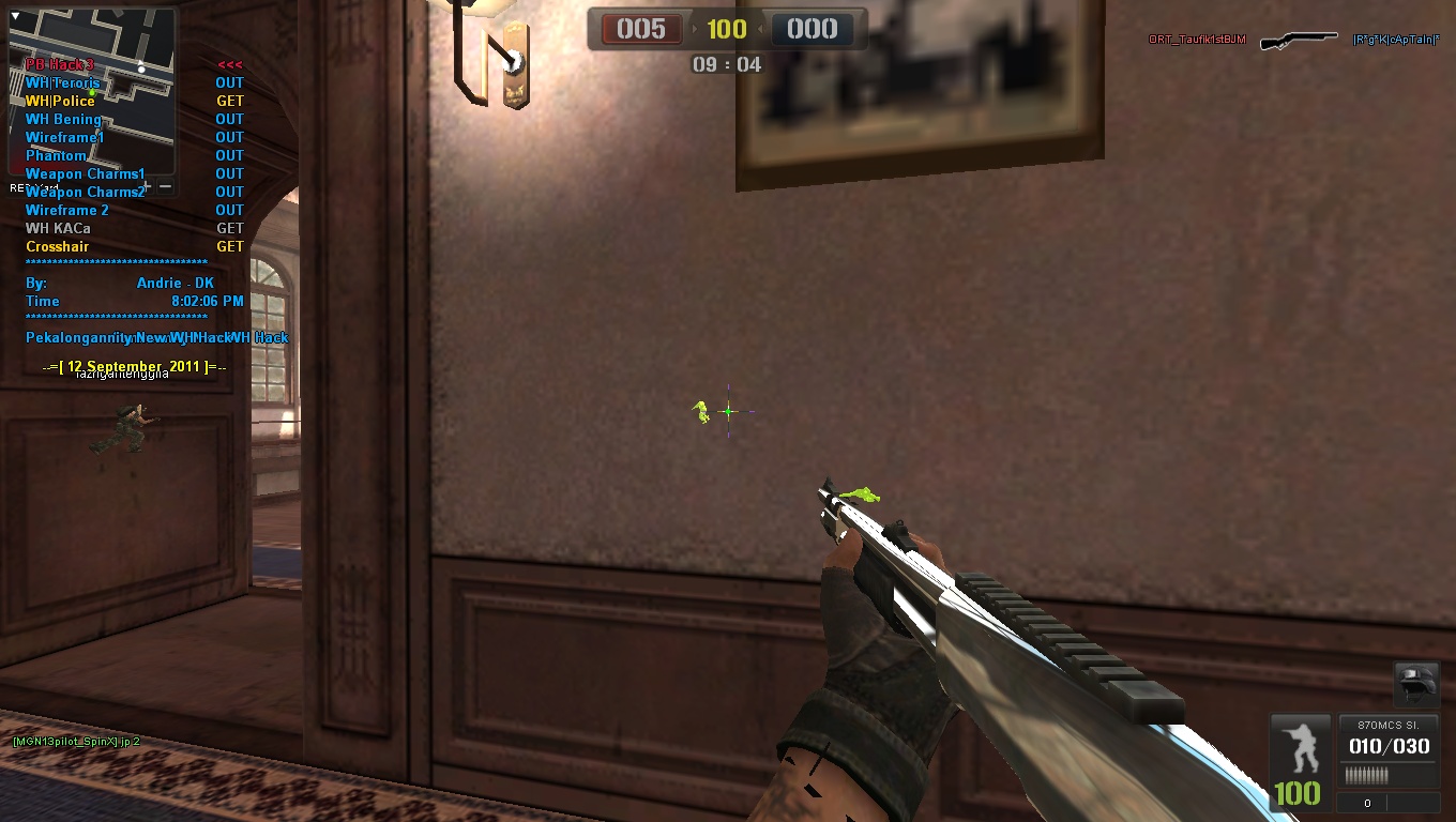 Cheat Point Blank [PB] Tgl : 12 September 2011 [WH] >>> Wall Hack Update Point Blank Part+III