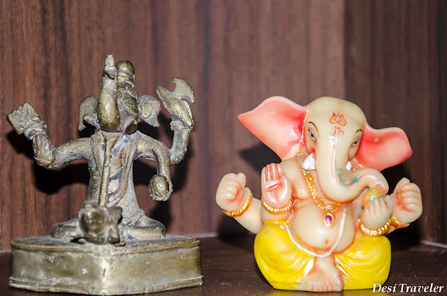 a rare Ganesha idol made with metal alloy