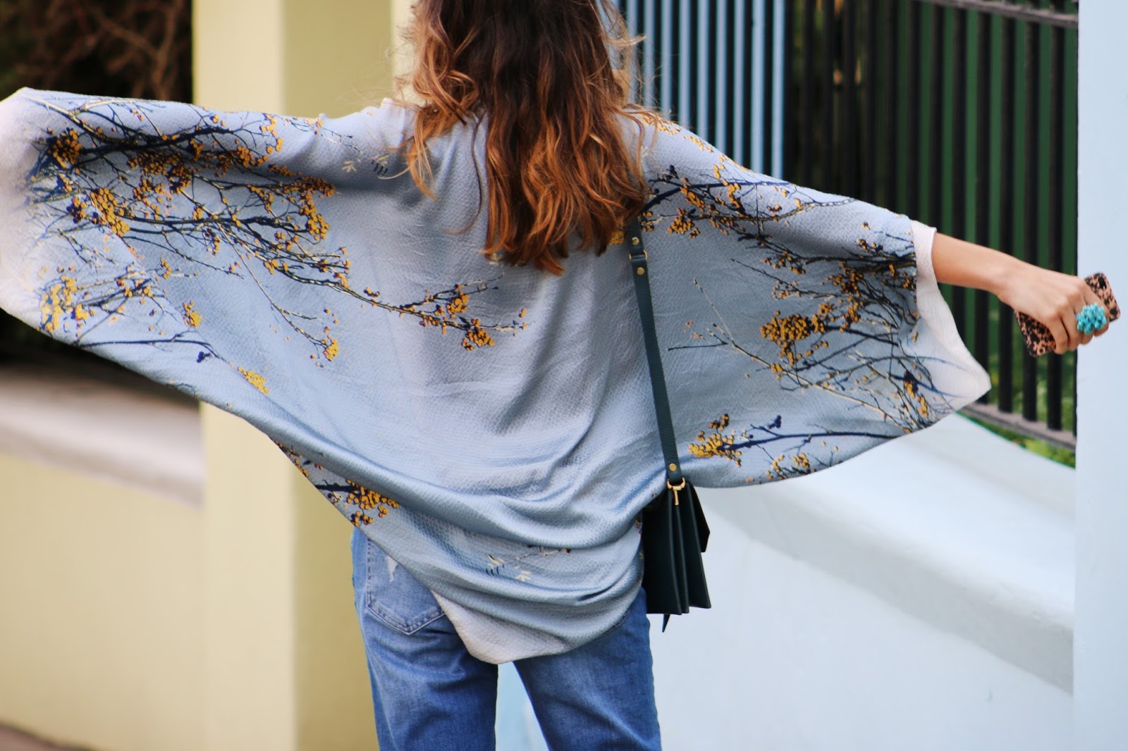 Whitney's Wonderland fashion blogger wearing Nooki cape, The Dressing Room St Albans, Jas Mb London, and Very UK flared jeans