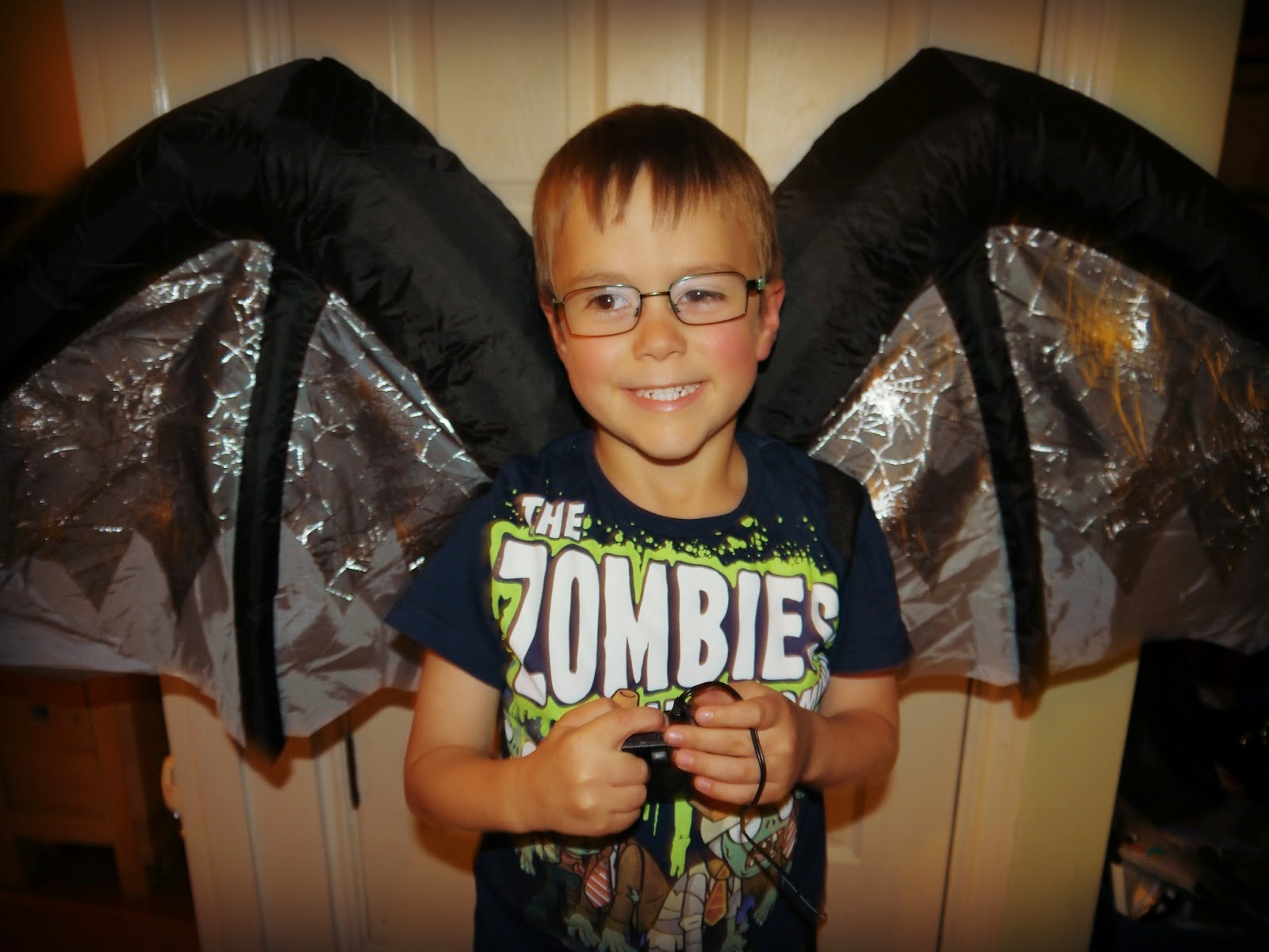 Freddy testing the Wingflatables wingflatable, halloween