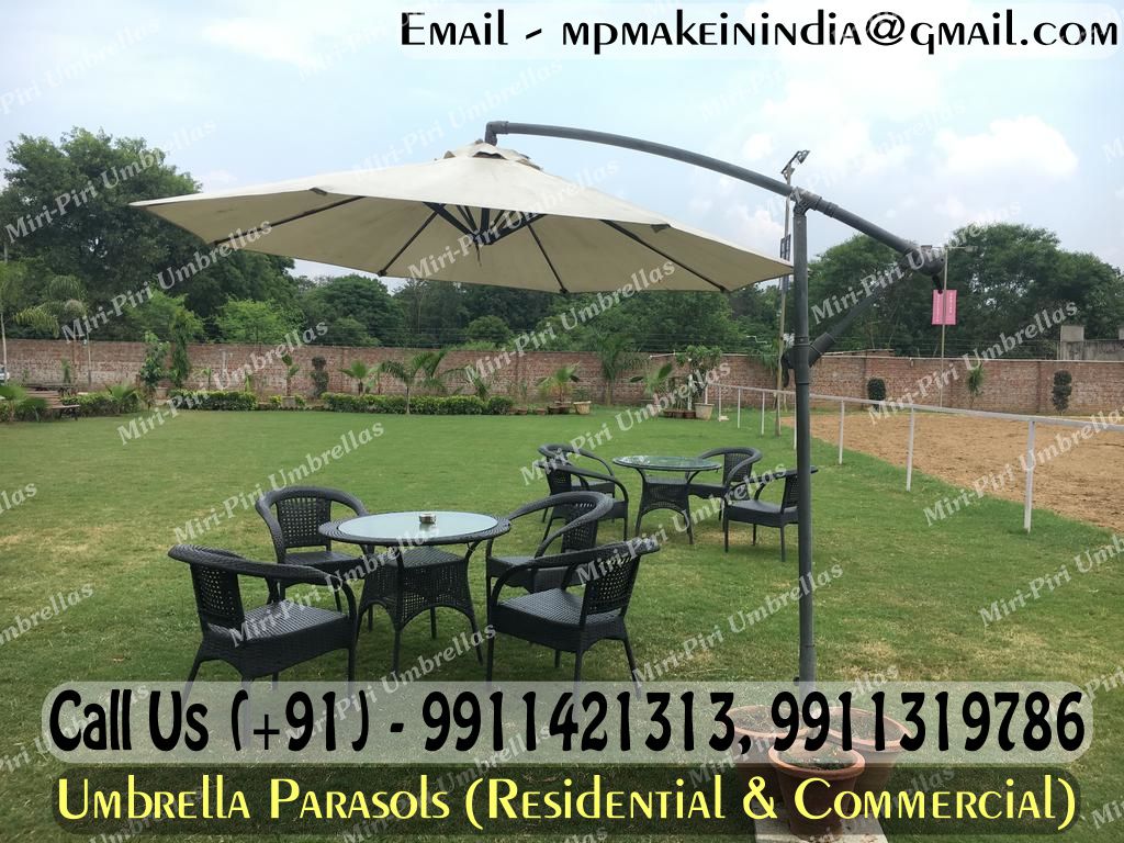 Side Pole Umbrella India - Cantilever Umbrella, Outdoor Garden Umbrella, Side Pole Parasols.