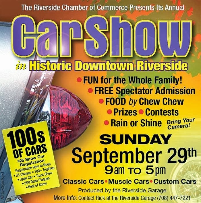 Riverside, Illinois Riverside's Car Show September 29!
