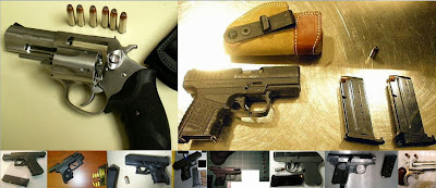 (Top to Bottom - Left to Right) Guns Discovered at SDF, MIA, MIA, ICT, BOI, JAX, LAS, MLU, SEA, IAH
