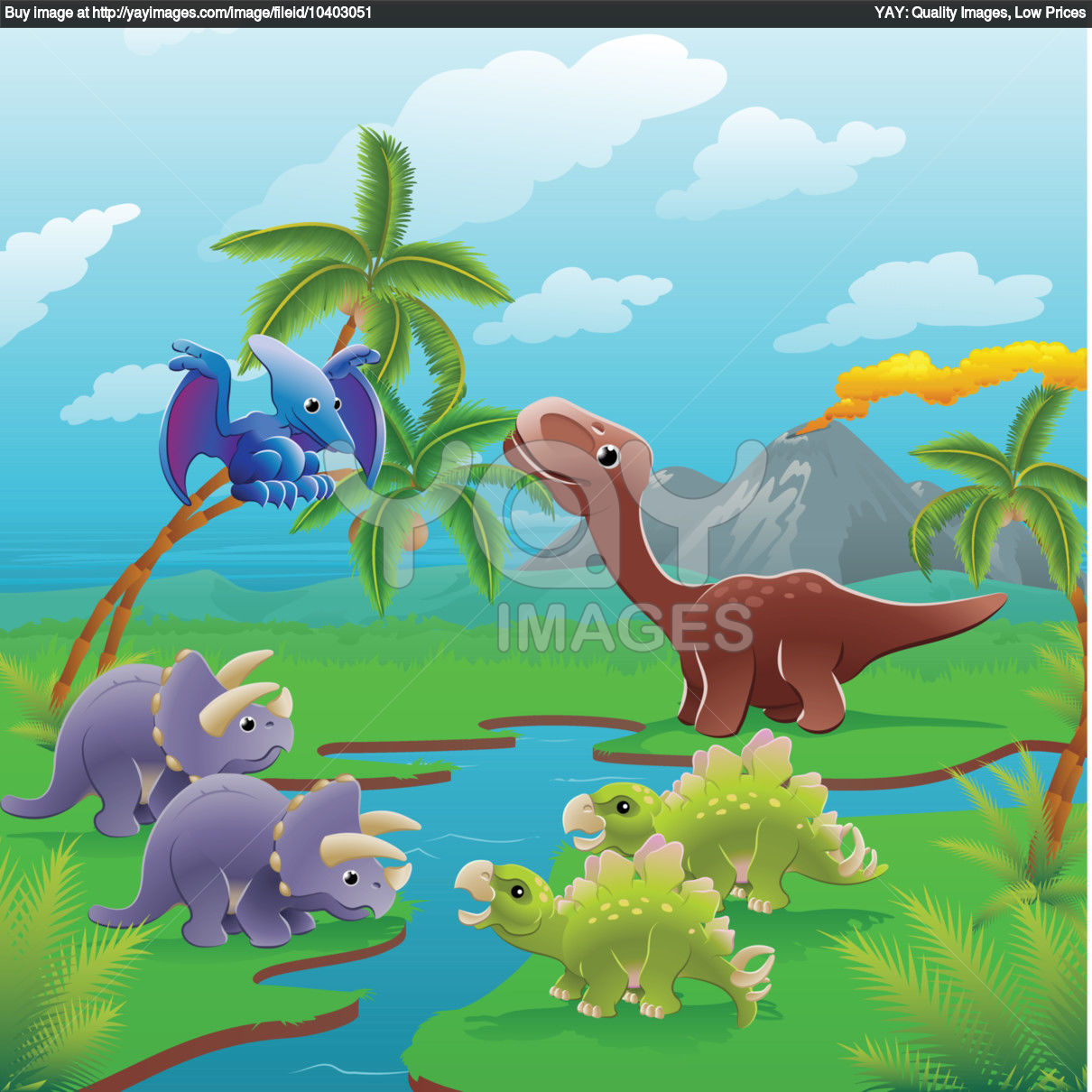 Cartoon Dinosaurs Wallpaper