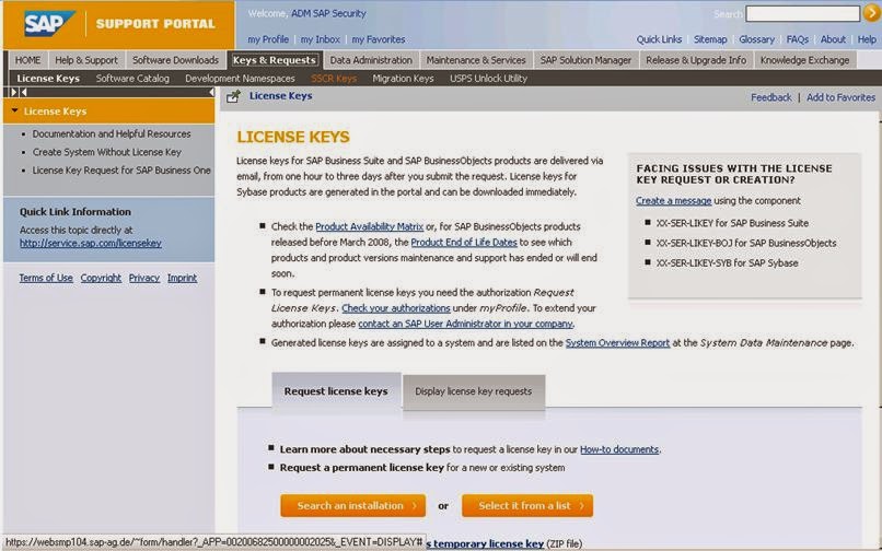 TIME 4 SAP SECURITY Maintain Developer access keys in Service market
