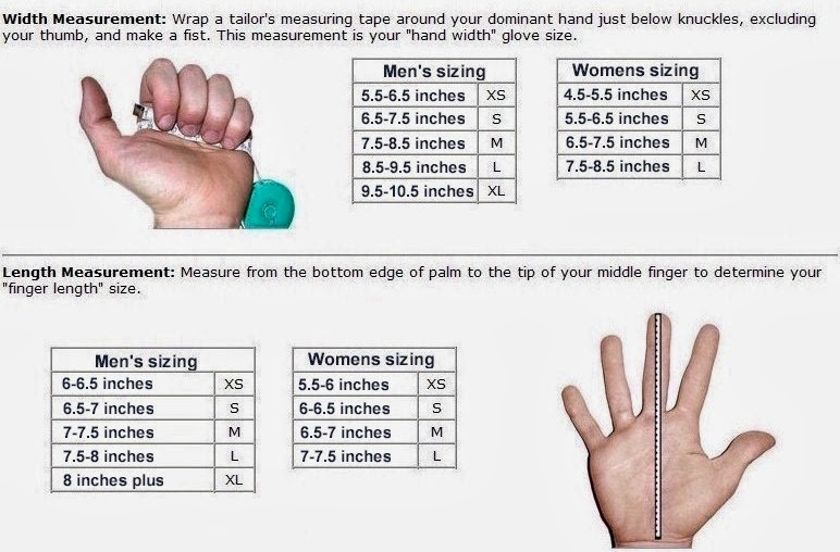 Girl Glove Size Chart