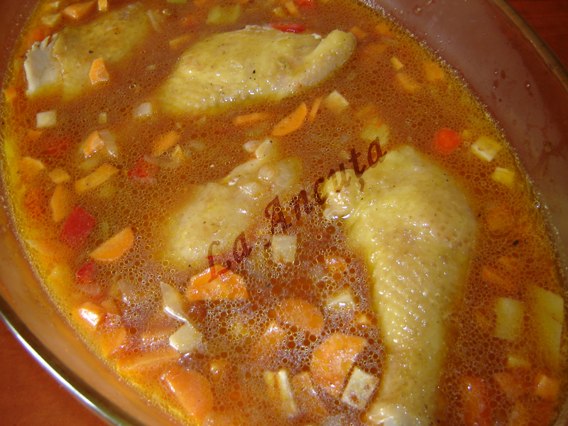 Pilaf de orez cu pui si legume La Ancuta