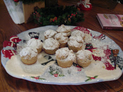 snow frosted christmas muffins