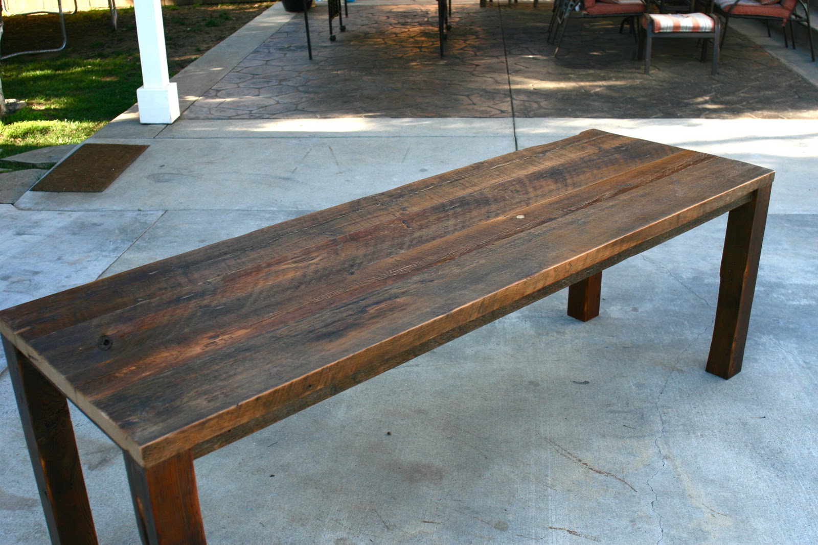 Arbor Exchange Reclaimed Wood Furniture 7' Outdoor Hemlock Table