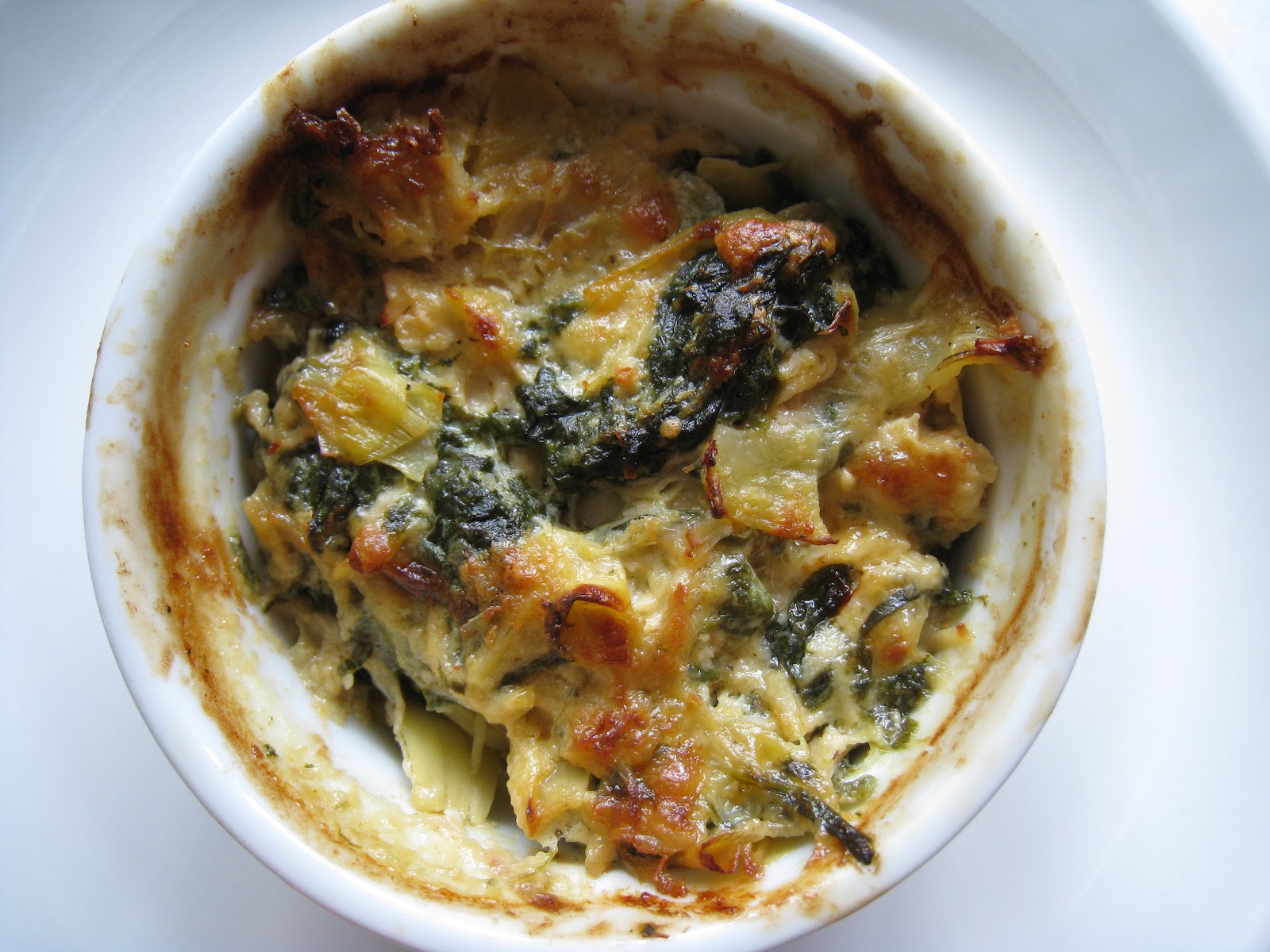 Mutritious Nuffins Spinach Artichoke Dip with Cheddar.