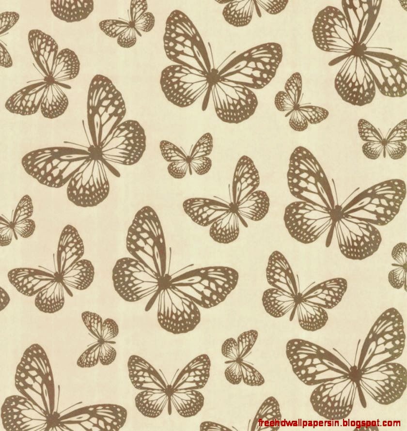 Interior Cool Light Brown Natural Patterned Butterfly Wallpaper Interior Cool Light Brown Natural Patterned Butterfly Wallpaper