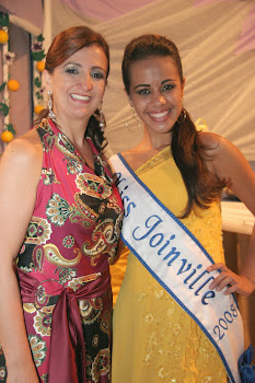 Rosane Duarte Maia e a Miss Joinville 2008 Narjara de Oliveira