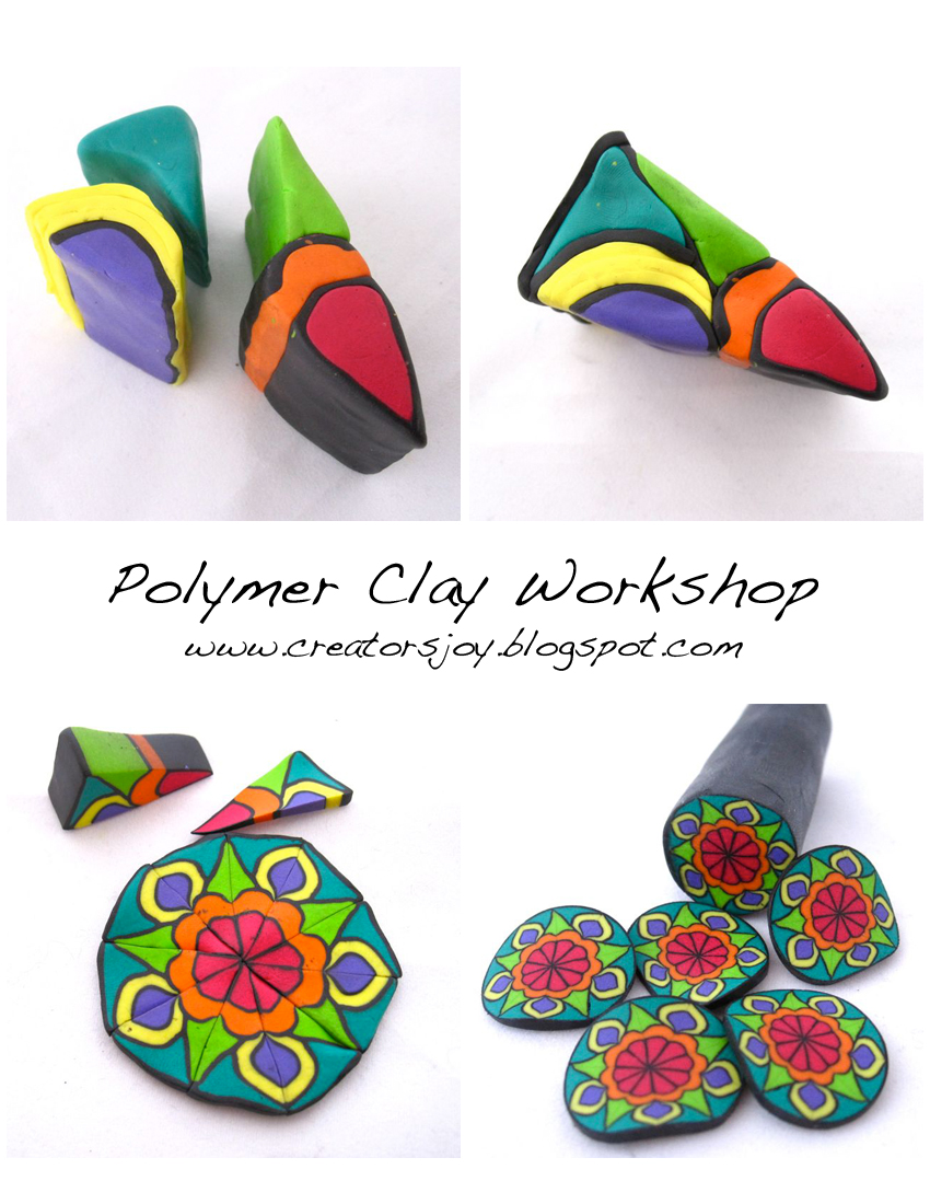 Creator's Joy Polymer clay stained glass cane tutorial