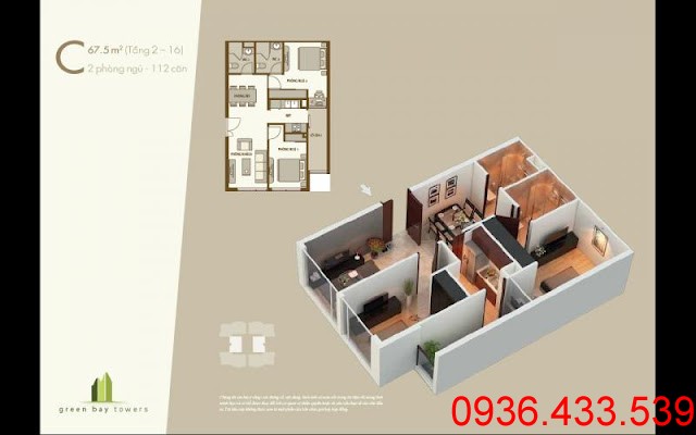 cách bố trí nội thất trong chung cư green bay tower