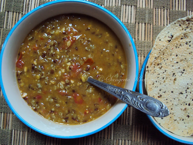 red lentil and red rice khichri ...a light cooling lunch for summers..