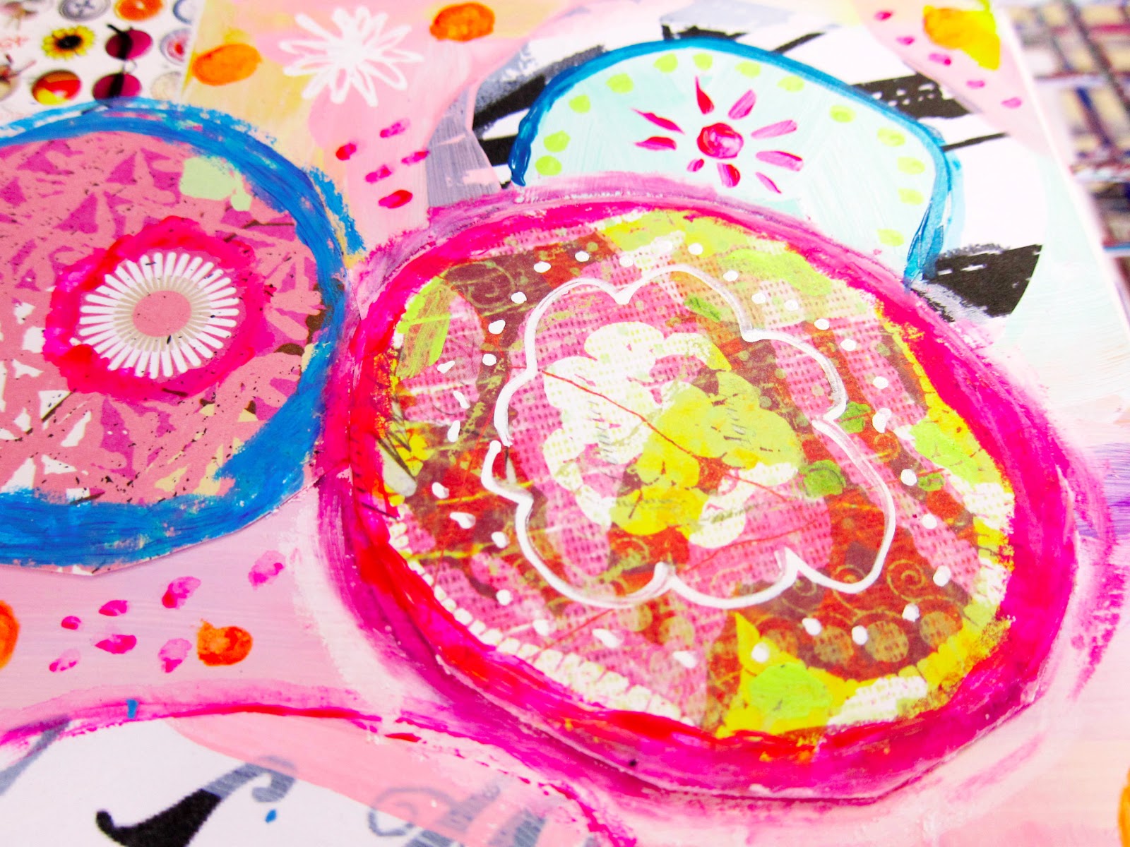 Art Journal Page Using Scrapbook Paper Marcia Beckett