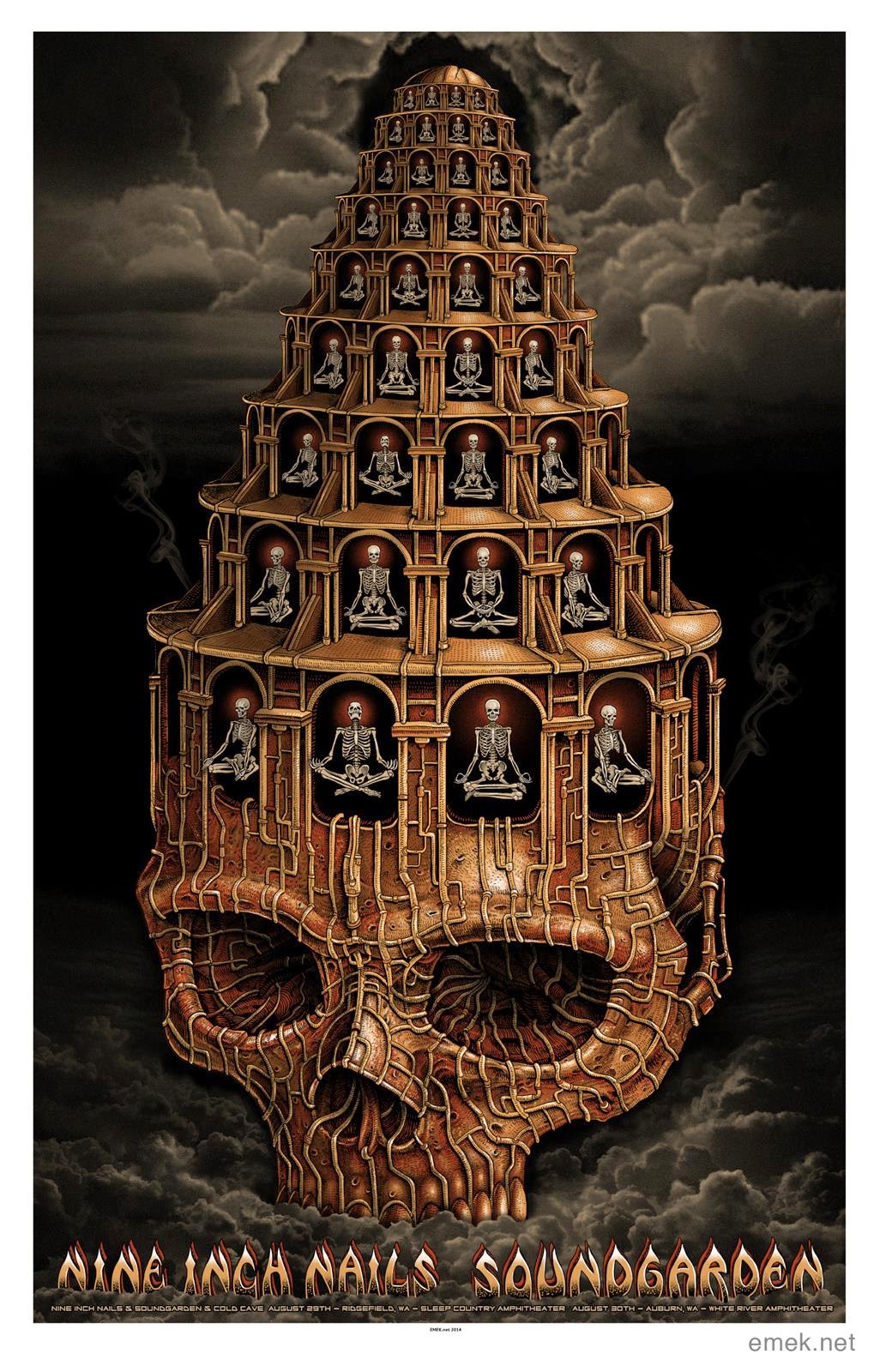 INSIDE THE ROCK POSTER FRAME BLOG Emek Nine Inch Nails Soundgarden