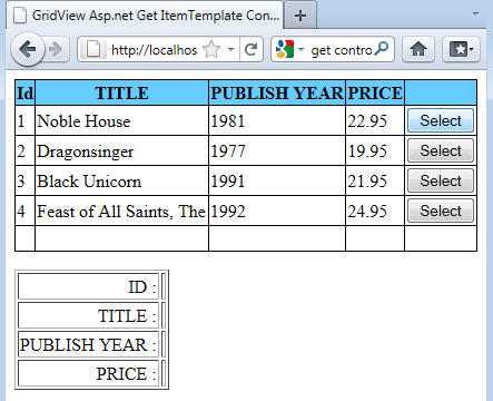 Asp Net Gridview Template Field