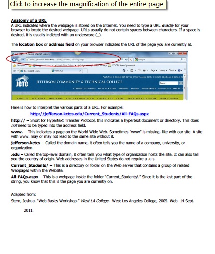 Url broken down picture