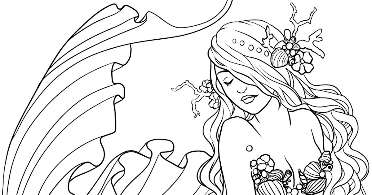 Enchanted Designs Fairy & Mermaid Blog: Free Mermaid Coloring Page