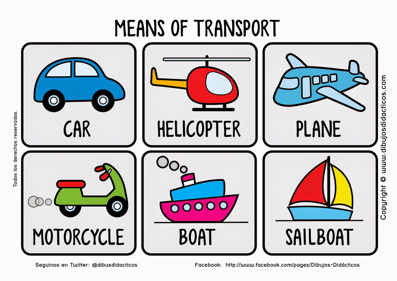 Medios de transporte en inglés Imagui