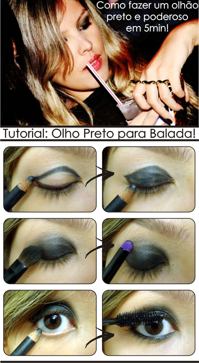 Tutorial Maquiagem Olho Preto Para Balada Fashion Frisson