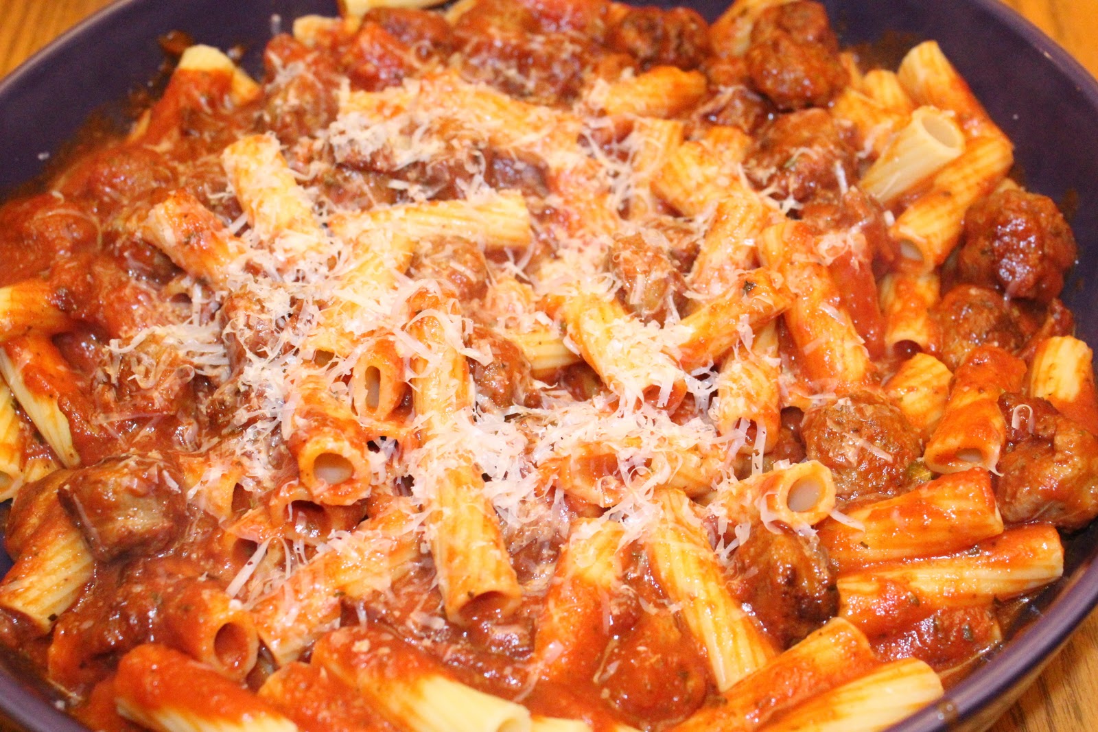 Michelle's Tasty Creations Pasta with Italian Sausage and Bacon
