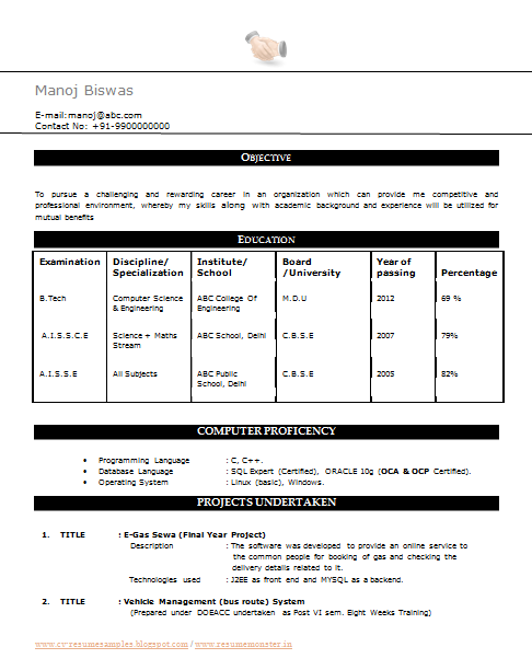 b tech cse resume format 10000 cv and resume sles with free b b tech cse resume format 10000 cv and resume sles with free b