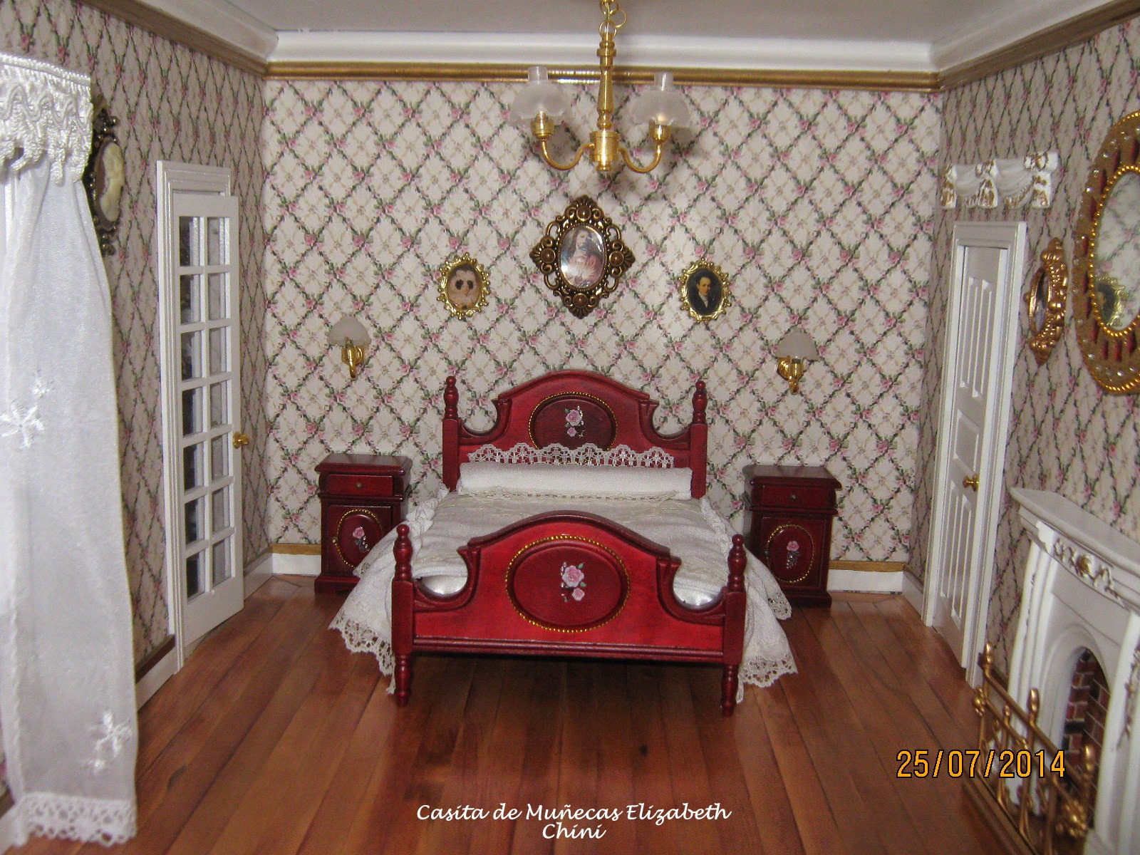 Casita de Muñecas de Elizabeth: DORMITORIO PRINCIPAL - DECORACIÓN - MANSIÓN