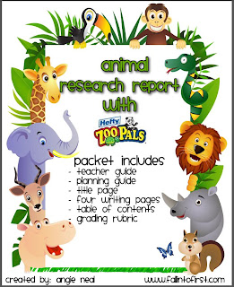 Animal Reports using Zoo Pals by Hefty  Animal report, Reading projects,  School fun