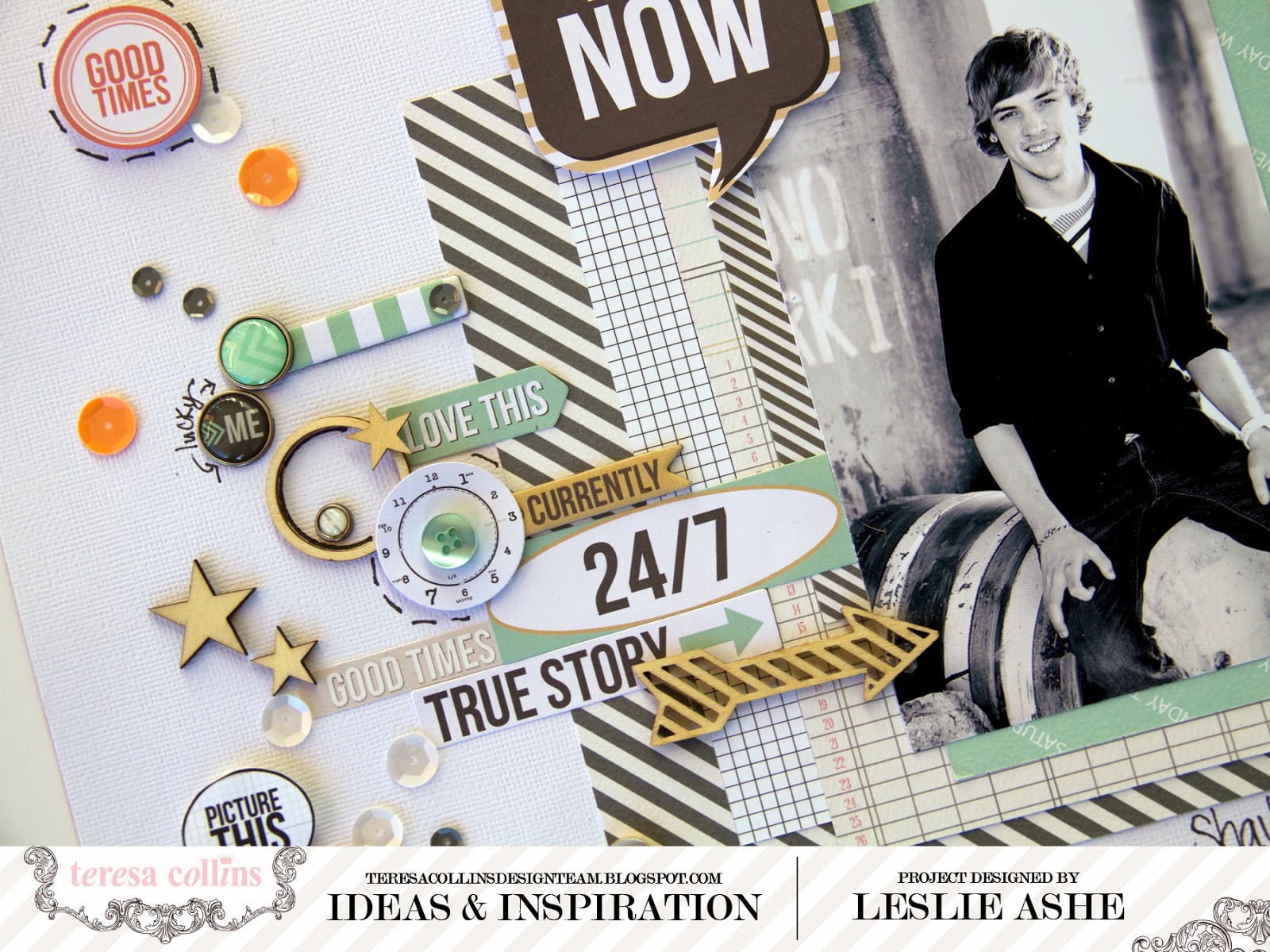 TERESA COLLINS DESIGN TEAM Daily Stories Layout Here and Now