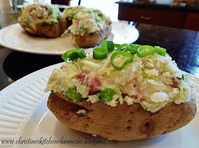 Asparagus and Ham Stuffed Potatoes