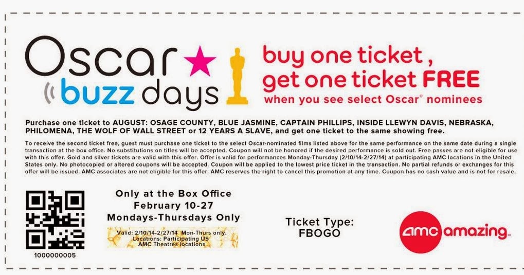 Josie�s Smitty Deals AMC Theater Buy One Get One Free