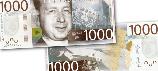 novas notas suecas - Dag Hammarskjöld novas notas suecas - Dag Hammarskjöld