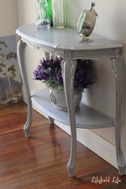 French style hall console Paris Grey and white