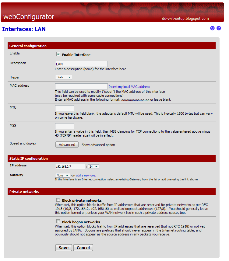 iCafeTech Pfsense Interface Setup