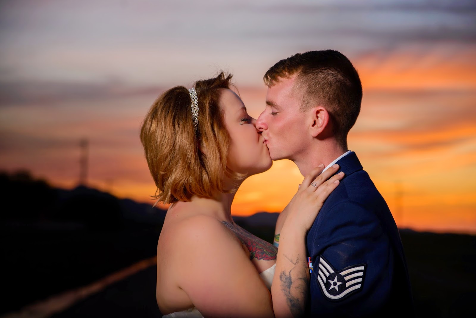 sunset kiss