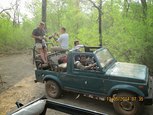 Tourists with expensive camera equipment.