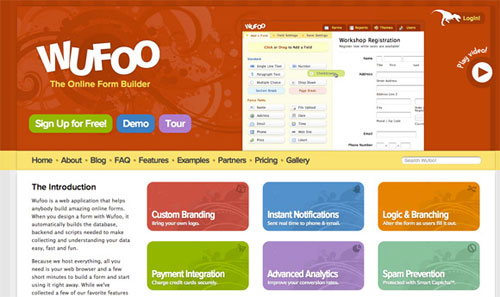 colorful website