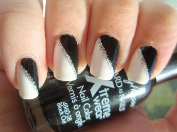 most beautiful black and white nail art designs