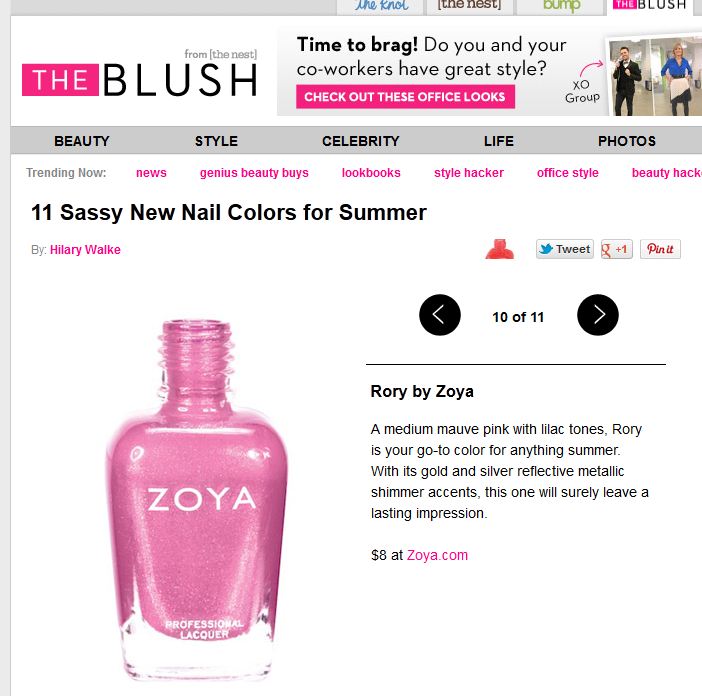 Zoya Nail Polish! The best accessory to a poolside glow is a high-fashion