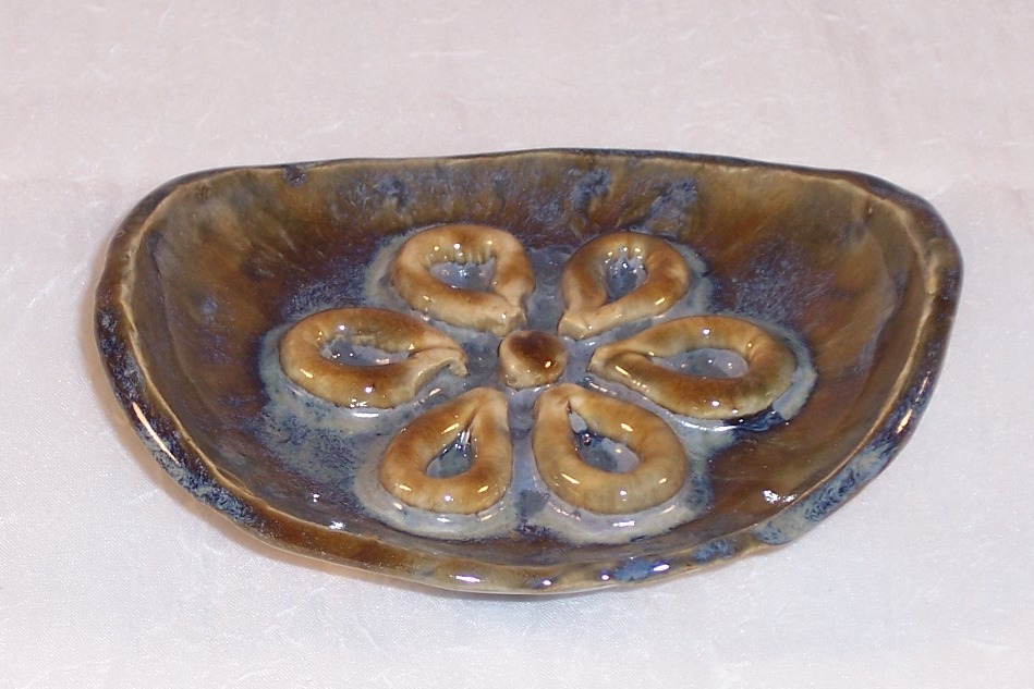 Claycrazy Pottery Handmade Ceramic Soap dish Sapphire Blue by