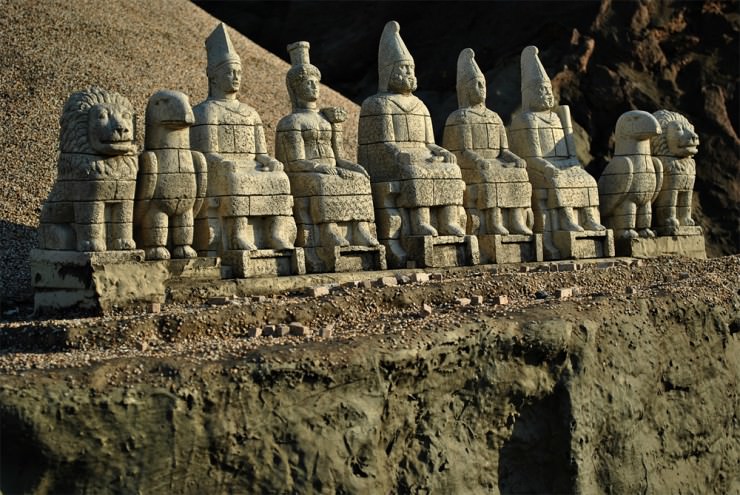 See the Ancient Statues Near the Royal Tomb on the Mount Nemrut, Turkey See the Ancient Statues Near the Royal Tomb on the Mount Nemrut, Turkey